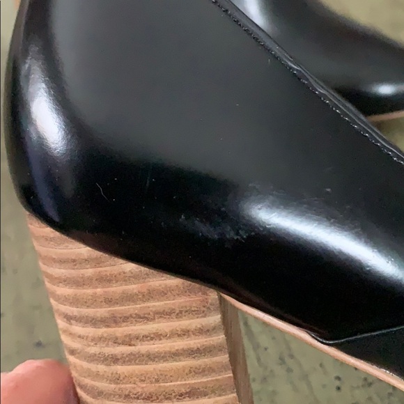 KATE SPADE SATURDAY Black Leather Block Heel Shoes - Picture 15 of 16